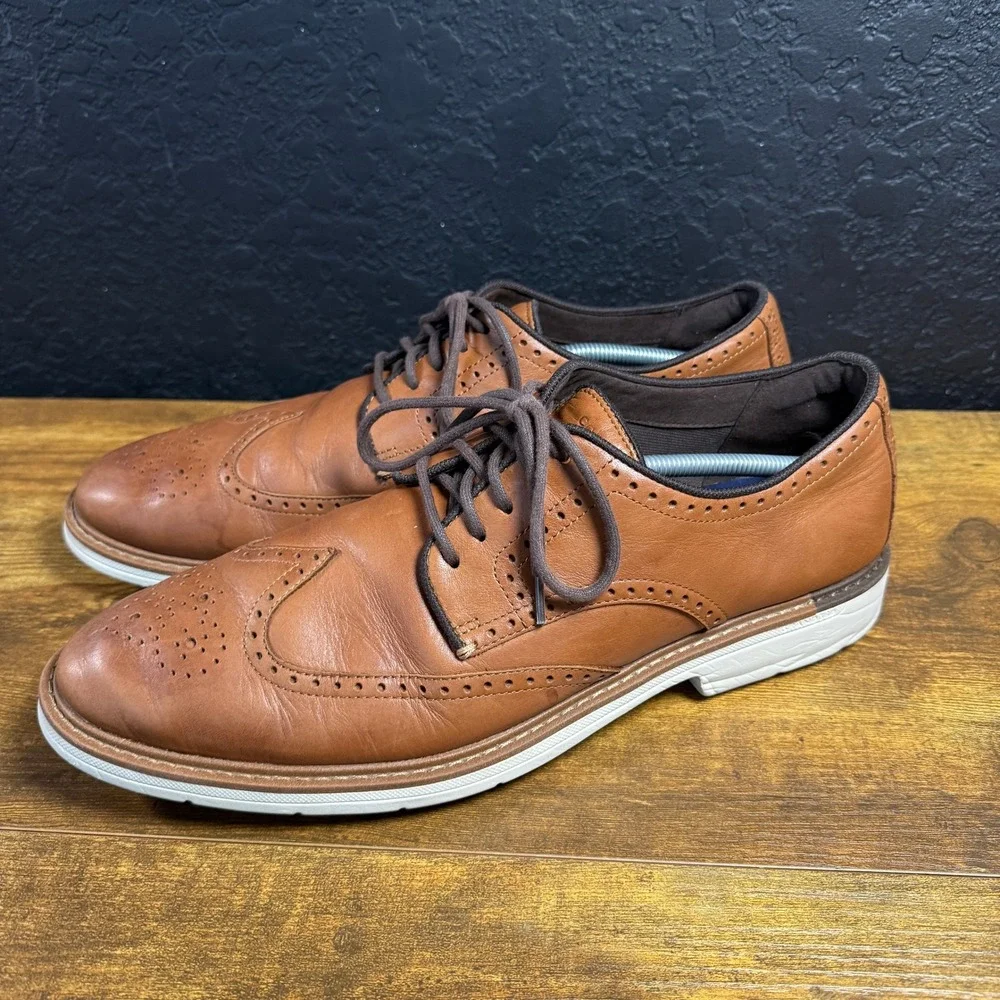 Cole Haan Grand 360 OriginalGrand C34120 Tan Leather Wingtip Oxford Mens 13M